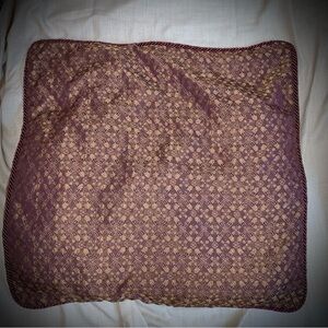 Elegant CROSCILL Galleria Pillow Case Tuscan Brown Gold Burgundy Rope Edging